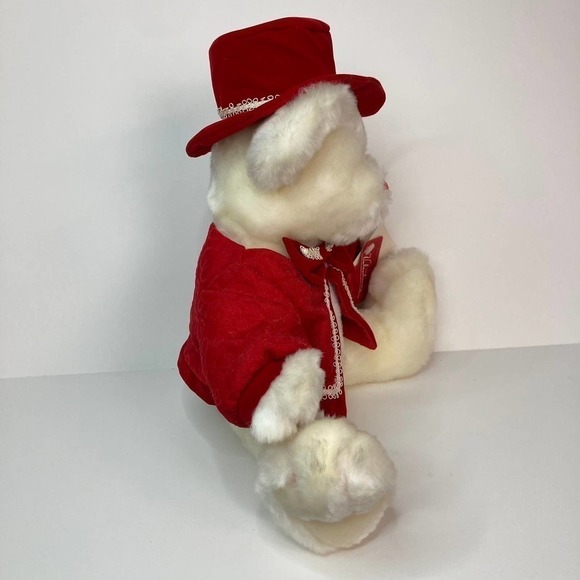 TB Toy Valentine's Day Teddy Bear 11" Plush Red Velvet Top Hat Jacket - Picture 6 of 16